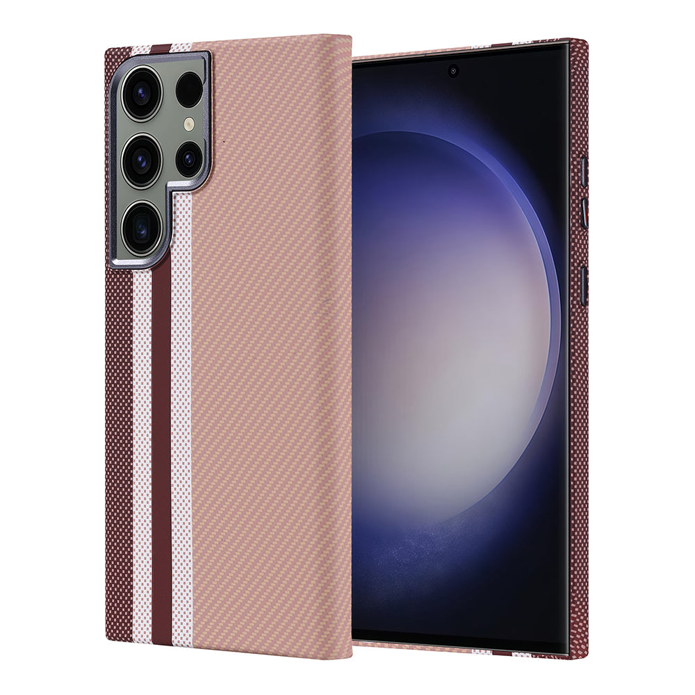 Galaxy S23 Ultra Kılıf M-safe Şarj Özellikli Karbon Fiber Görünümlü Zore Nekst Kılıf