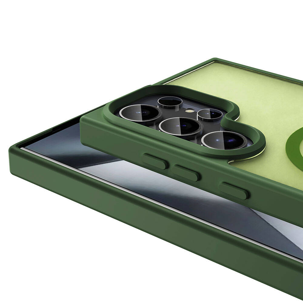 Galaxy S23 Ultra Kılıf M-safe Şarj Özellikli Mat Arka Yüzey Zore Sio Kılıf