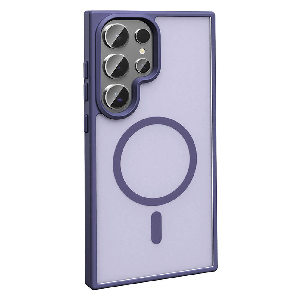 Galaxy S23 Ultra Kılıf M-safe Şarj Özellikli Mat Arka Yüzey Zore Sio Kılıf