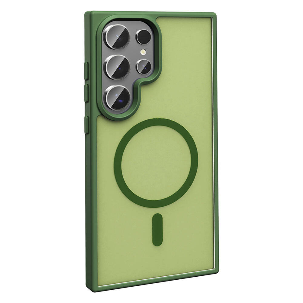 Galaxy S23 Ultra Kılıf M-safe Şarj Özellikli Mat Arka Yüzey Zore Sio Kılıf