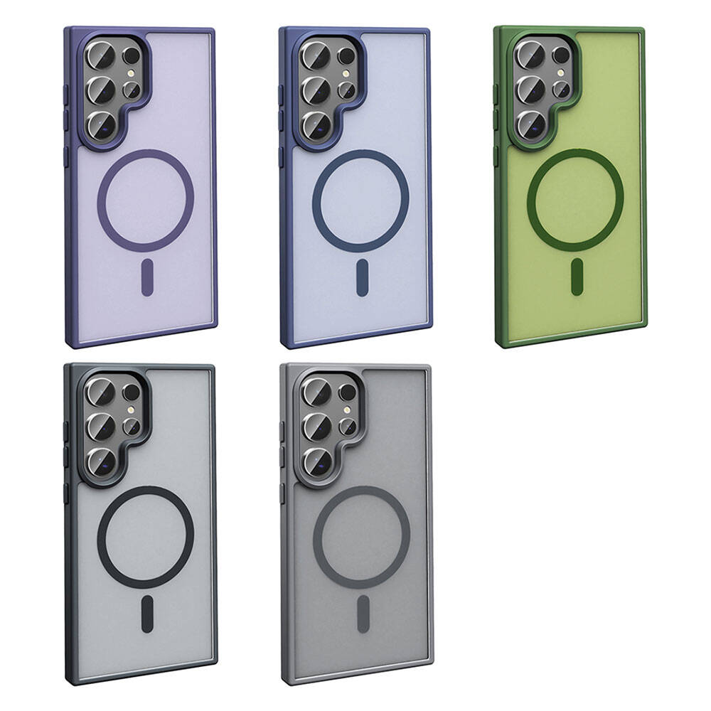 Galaxy S23 Ultra Kılıf M-safe Şarj Özellikli Mat Arka Yüzey Zore Sio Kılıf