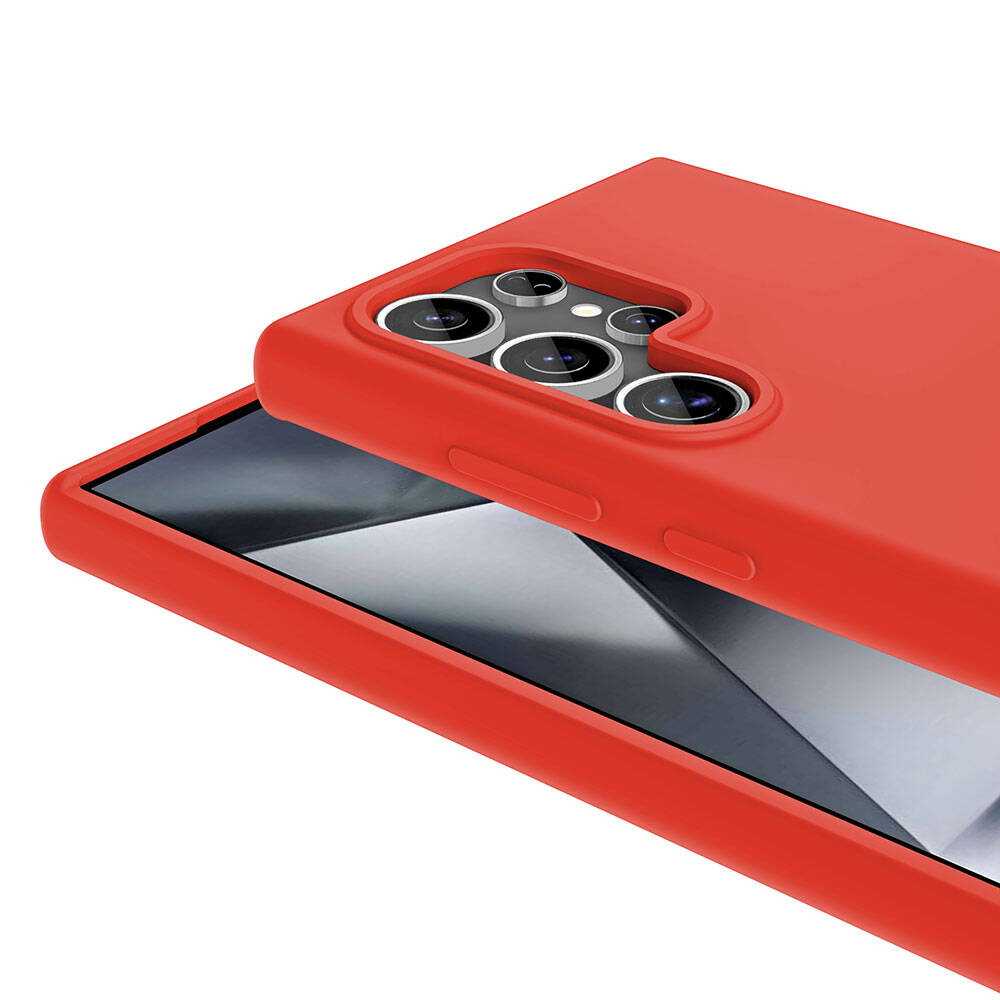 Galaxy S23 Ultra Kılıf M-safe Şarj Özellikli Sıvı Teknolojili Silinebilir Sert Zore Kivi Kılıf