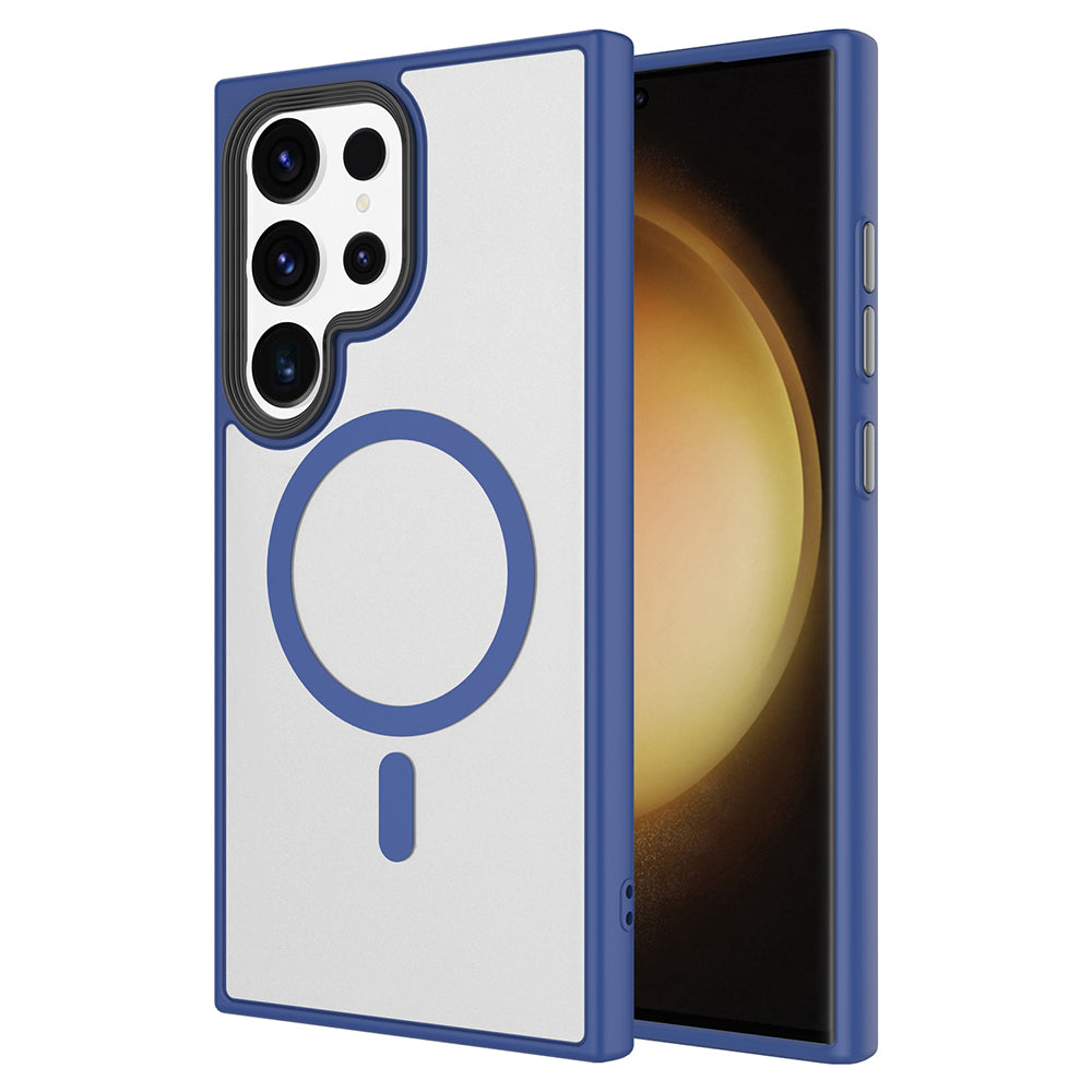 Galaxy S23 Ultra Kılıf Mat Arka Yüzey Wireless Şarj Özellikli Zore Flet M-safe Kılıf