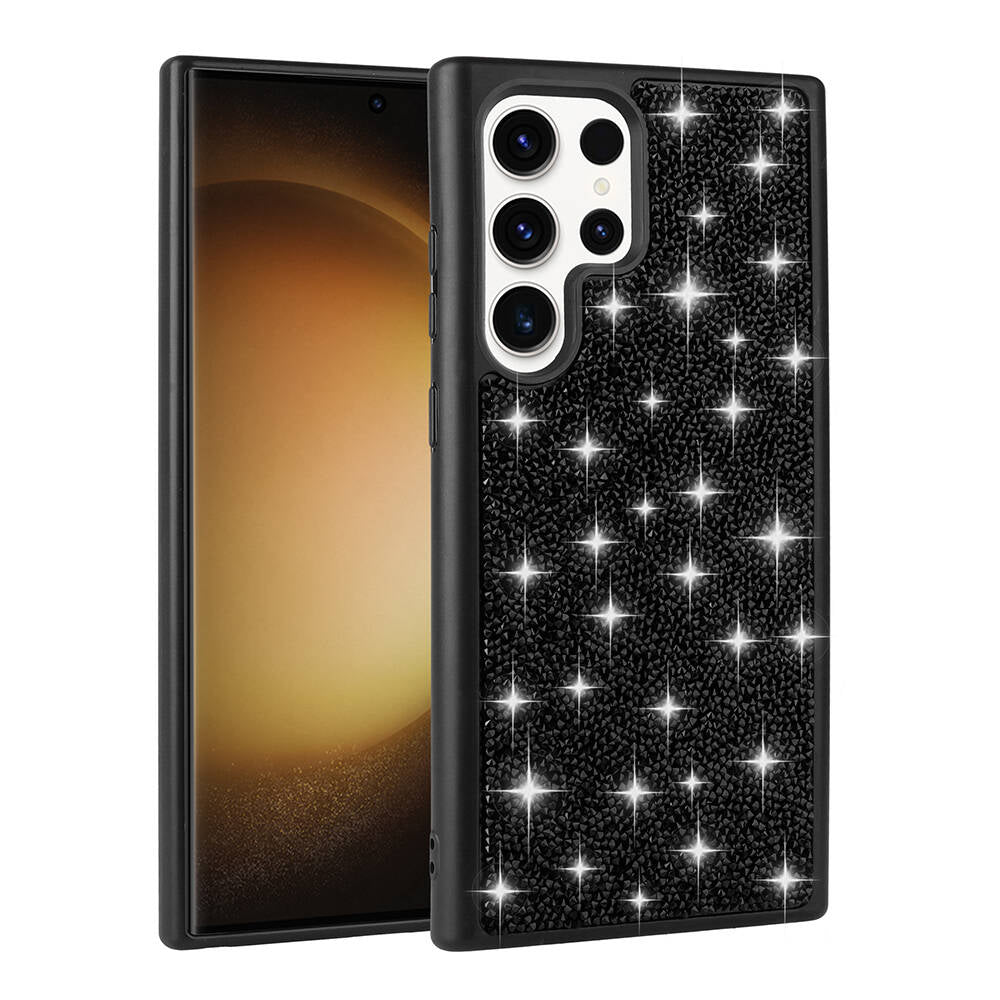 Galaxy S23 Ultra Kılıf Parlak Taşlı Tasarım Zore Pırlanta Kılıf