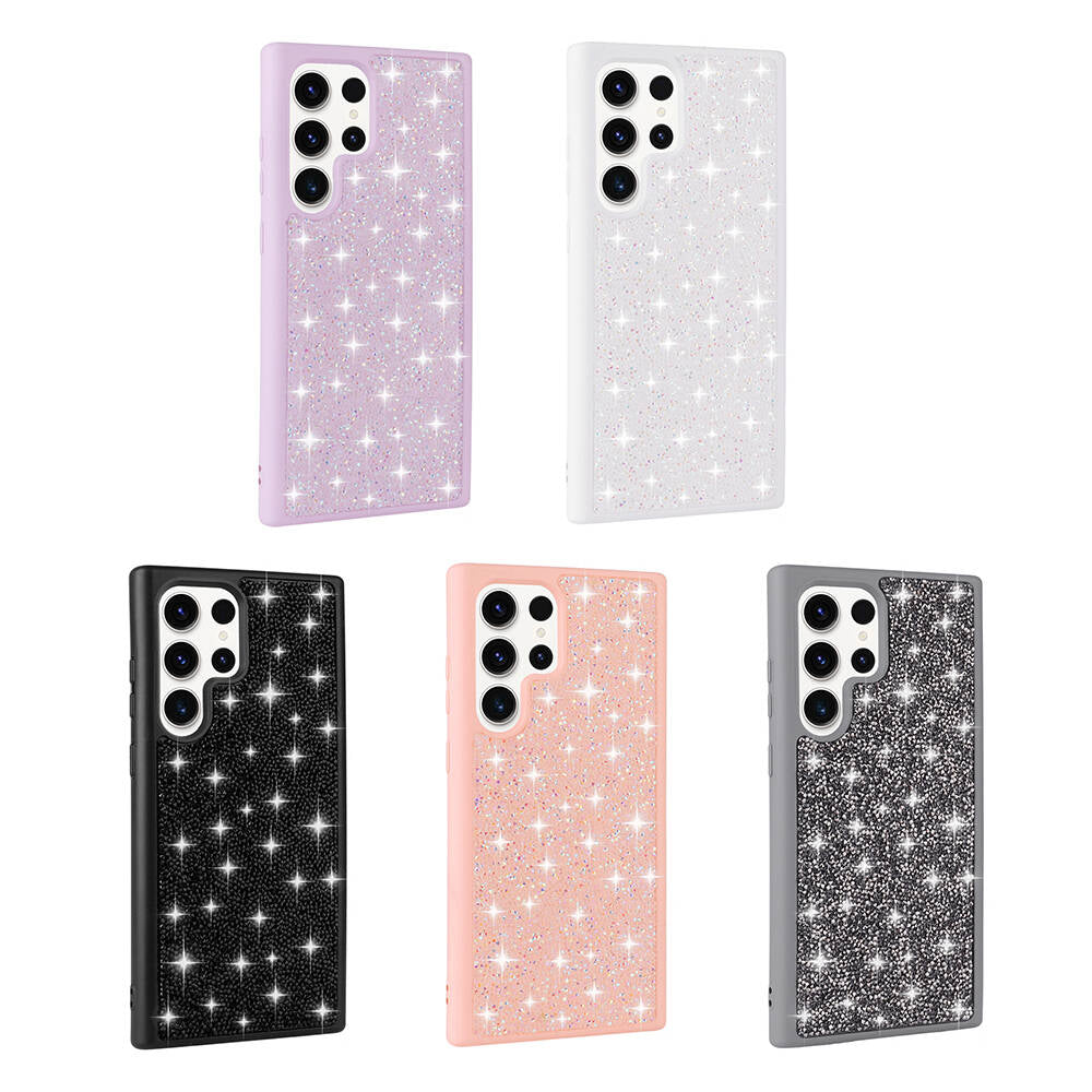 Galaxy S23 Ultra Kılıf Parlak Taşlı Tasarım Zore Pırlanta Kılıf