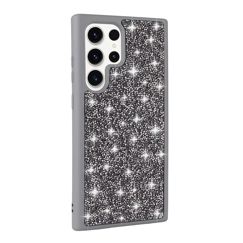 Galaxy S23 Ultra Kılıf Parlak Taşlı Tasarım Zore Pırlanta Kılıf