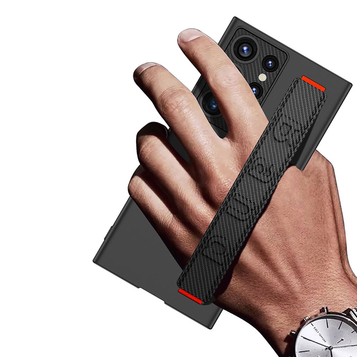 Galaxy S23 Ultra Kılıf Standlı El Tutacaklı Zore Band Kılıf