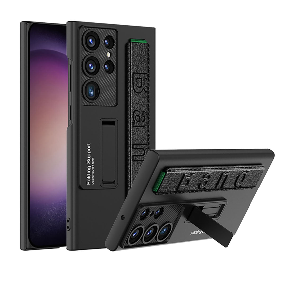 Galaxy S23 Ultra Kılıf Standlı El Tutacaklı Zore Band Kılıf