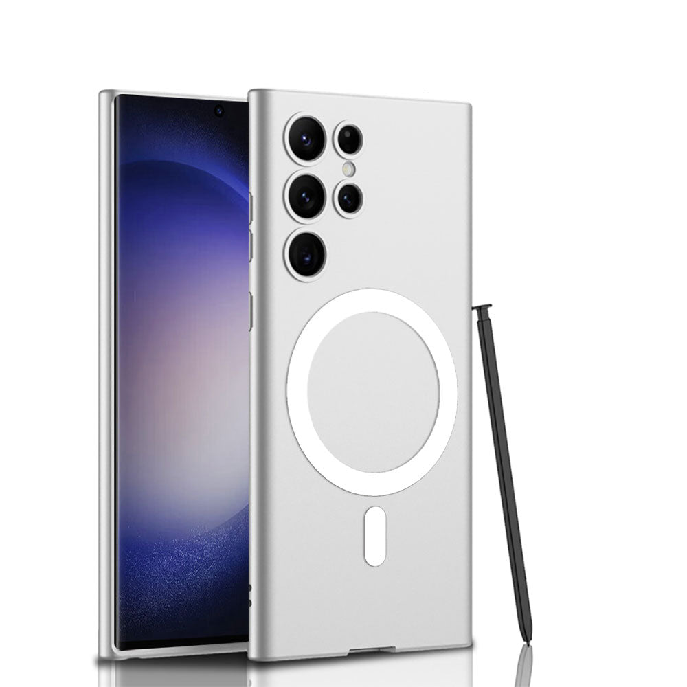 Galaxy S23 Ultra Kılıf Wireless Şarj Özellikli Zore Kıpta M-safe Silikon Kılıf