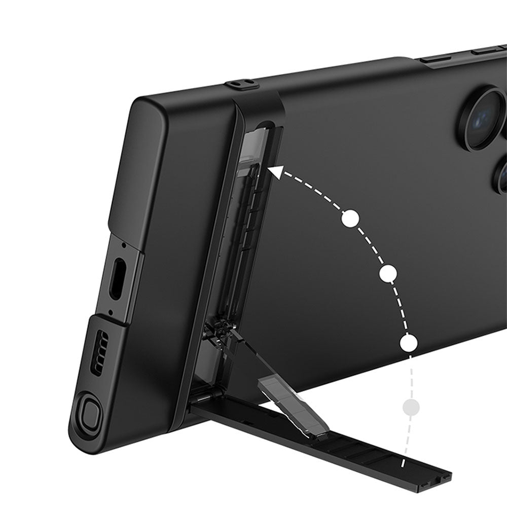Galaxy S23 Ultra Kılıf Zore Kamera Korumalı Dikey Standlı Ays Kılıf