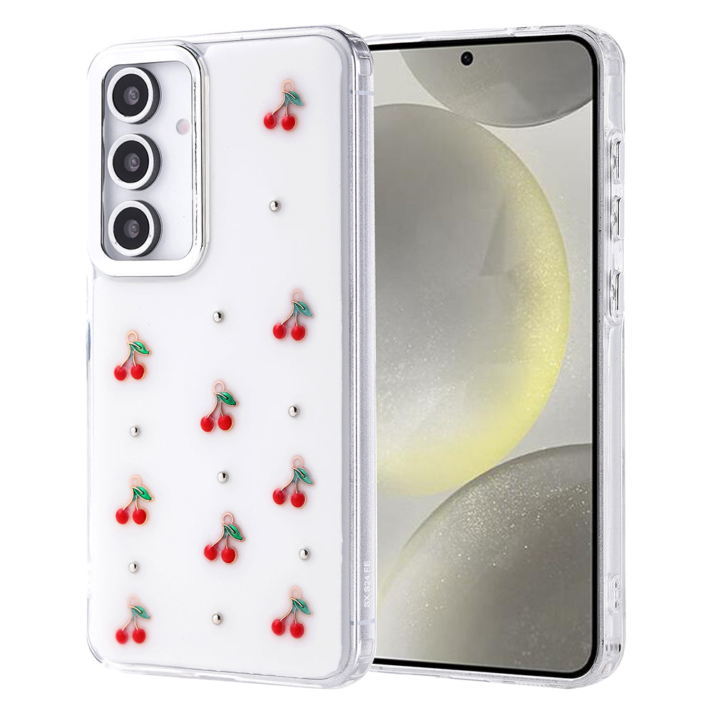 Galaxy S24 FE Kılıf Airbag Tasarımlı Simli Şeffaf Zore Kutup Kılıf