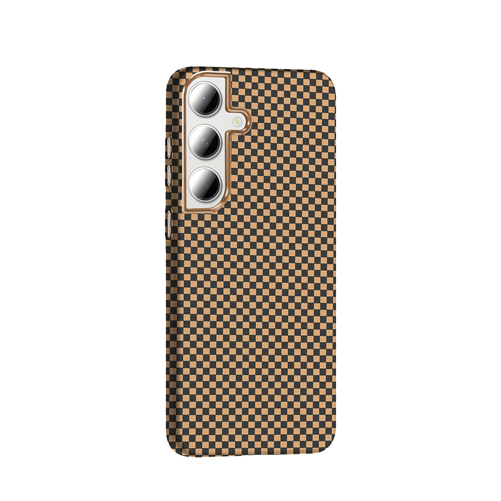 Galaxy S24 FE Kılıf M-safe Şarj Özellikli Karbon Fiber Görünümlü Zore Gros Kılıf