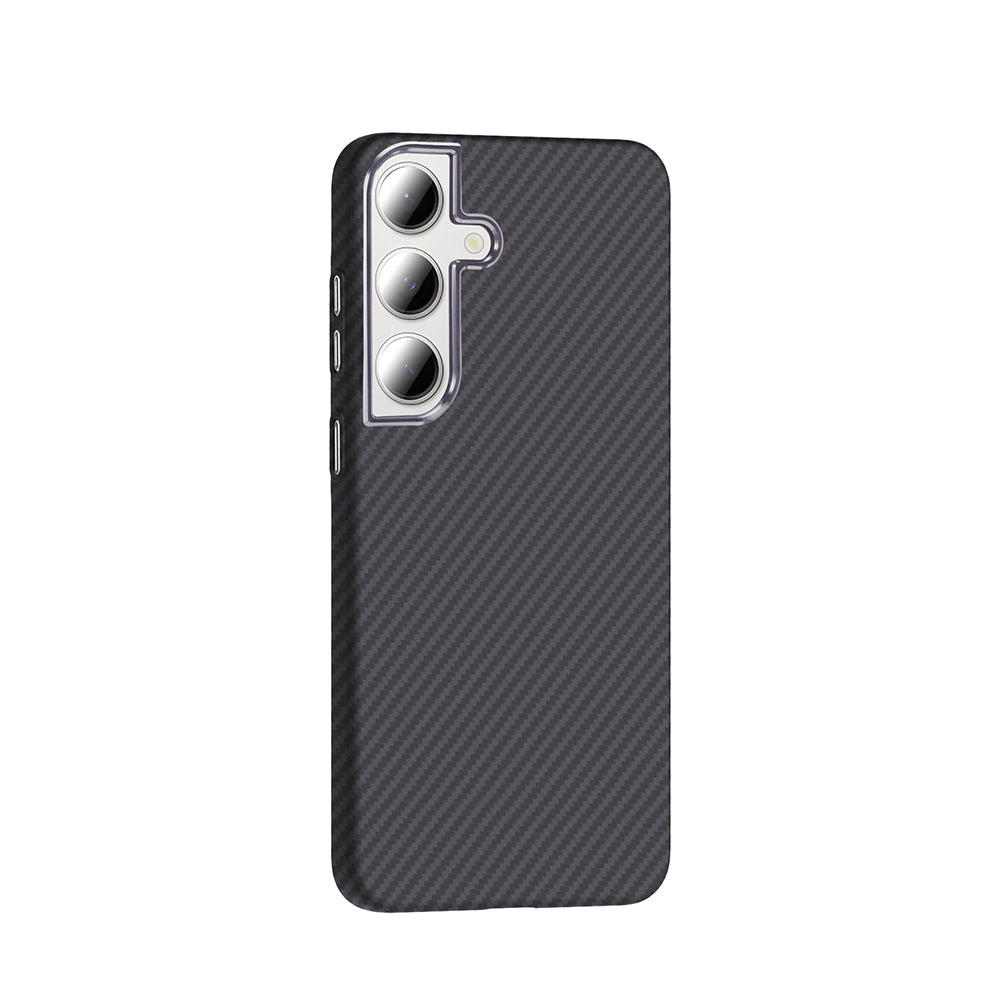 Galaxy S24 FE Kılıf M-safe Şarj Özellikli Karbon Fiber Görünümlü Zore Gros Kılıf