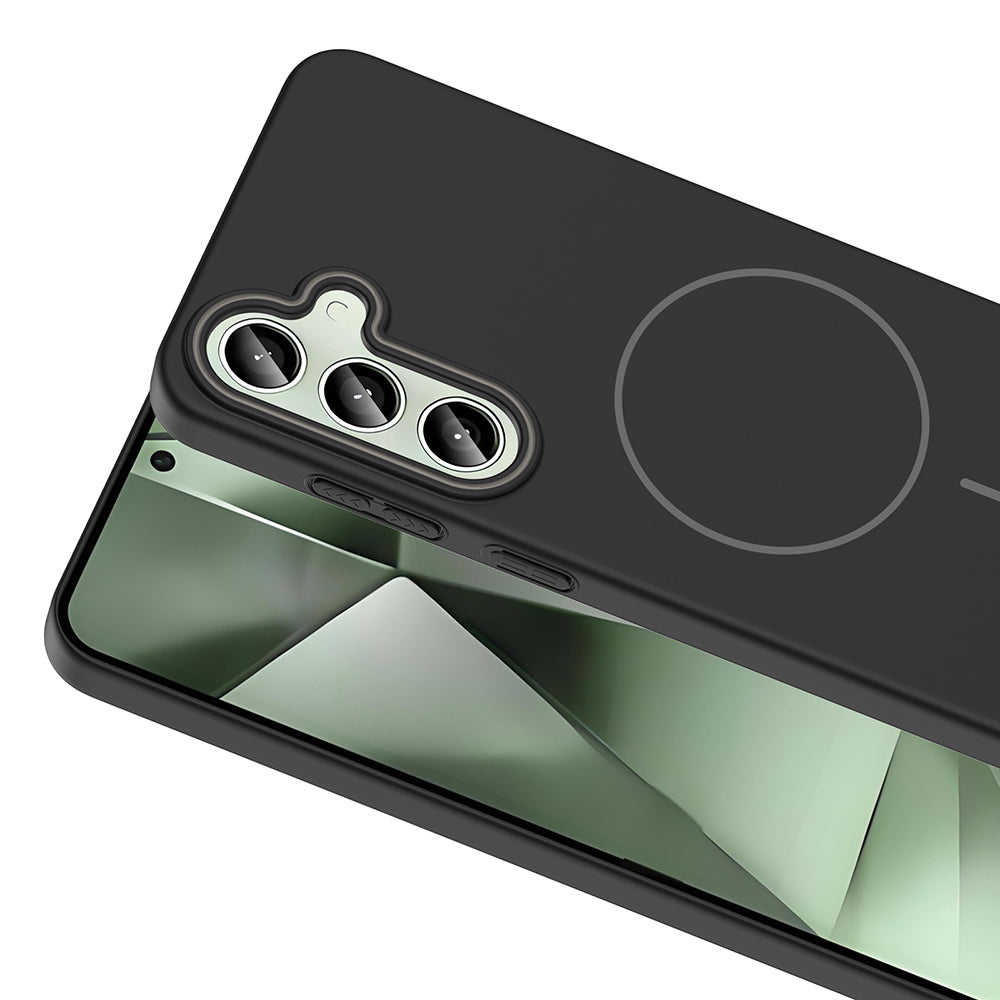 Galaxy S24 FE Kılıf M-safe Şarj Özellikli Zore Ruby Sert Kılıf