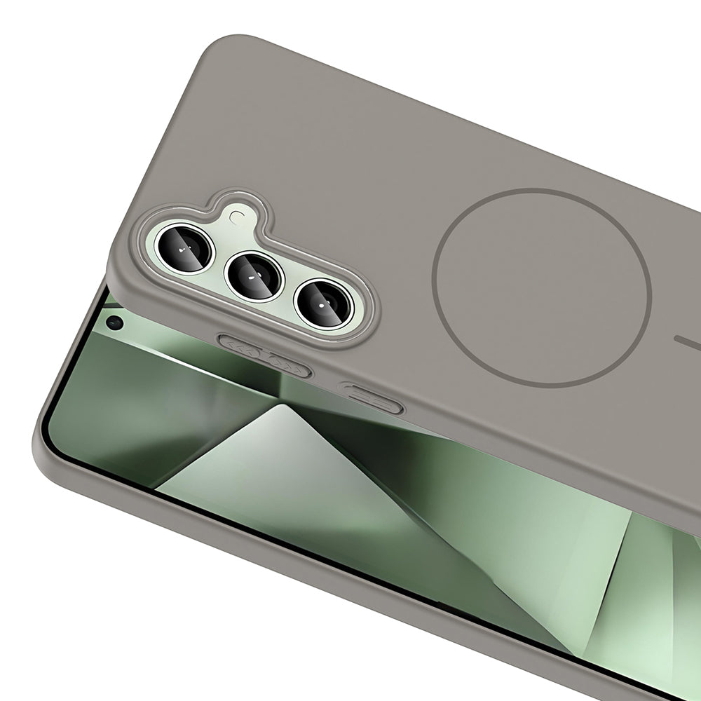 Galaxy S24 FE Kılıf M-safe Şarj Özellikli Zore Ruby Sert Kılıf