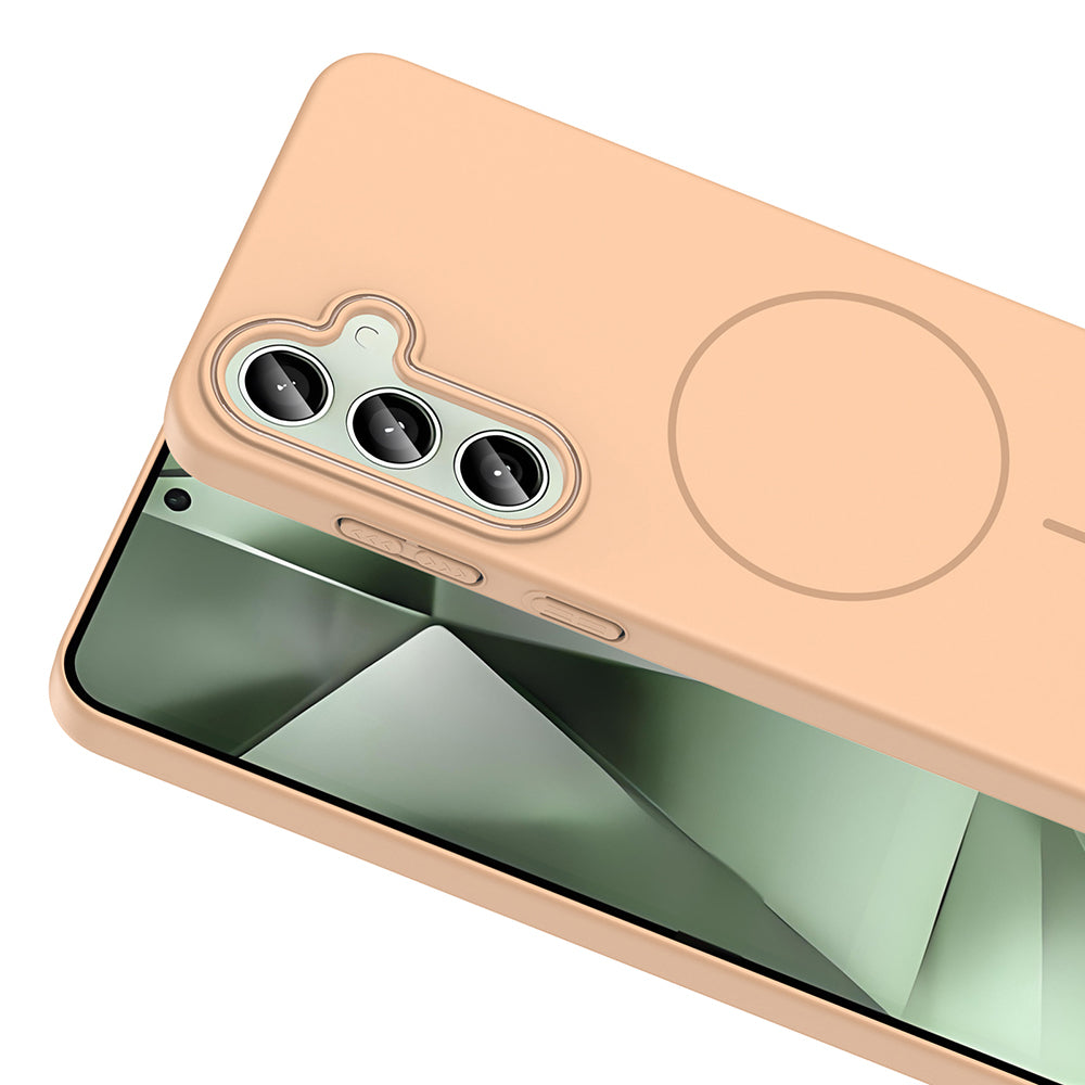 Galaxy S24 FE Kılıf M-safe Şarj Özellikli Zore Ruby Sert Kılıf