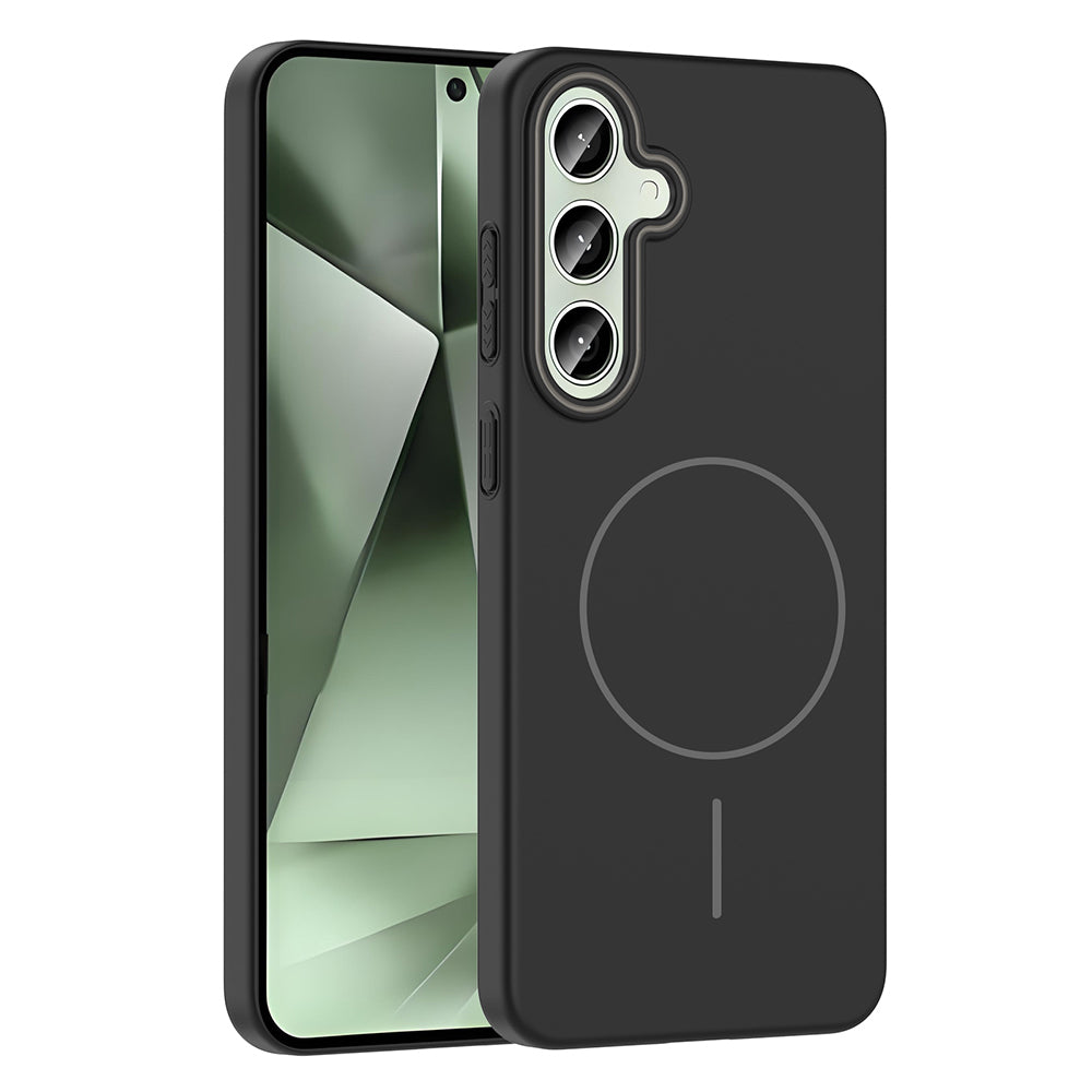 Galaxy S24 FE Kılıf M-safe Şarj Özellikli Zore Ruby Sert Kılıf