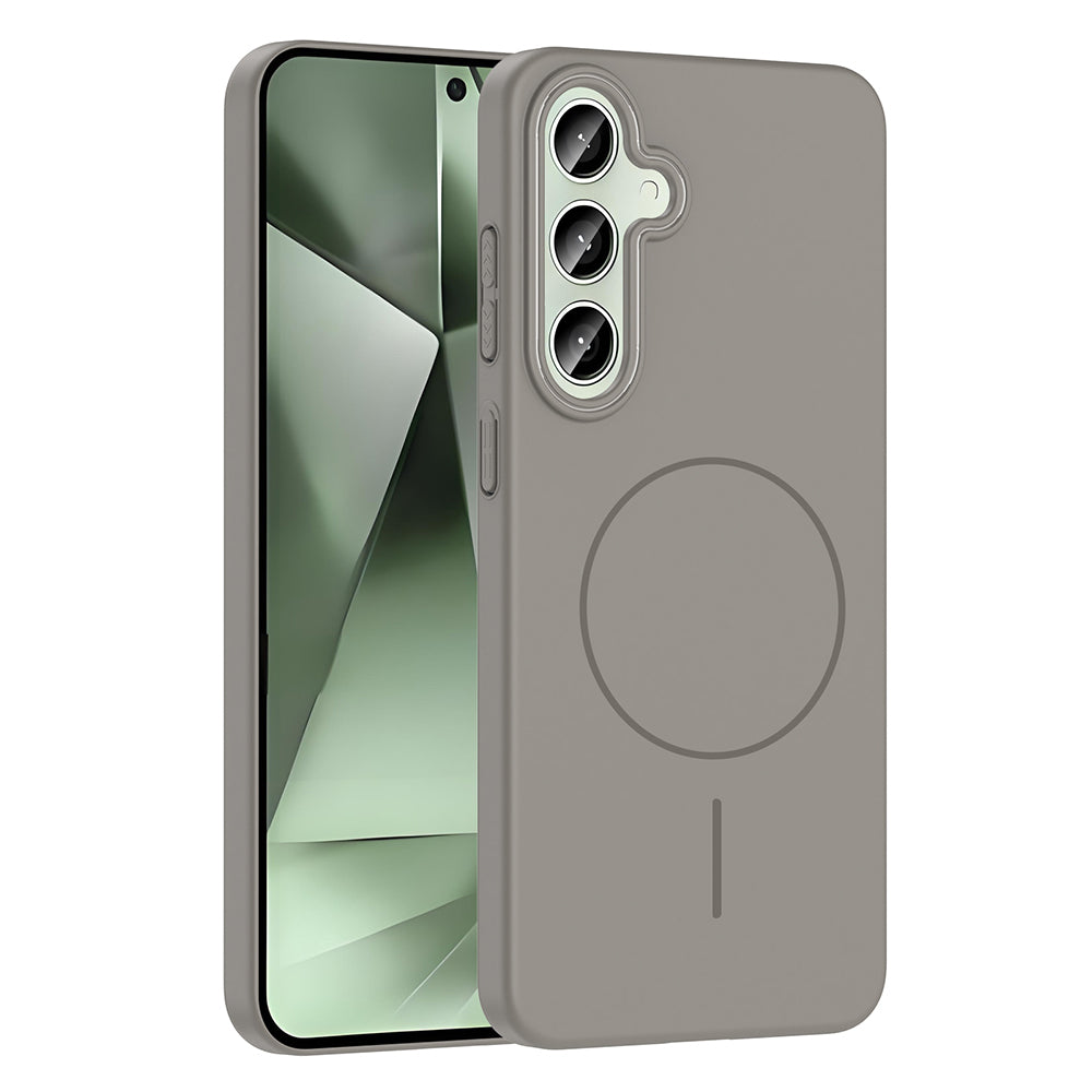 Galaxy S24 FE Kılıf M-safe Şarj Özellikli Zore Ruby Sert Kılıf