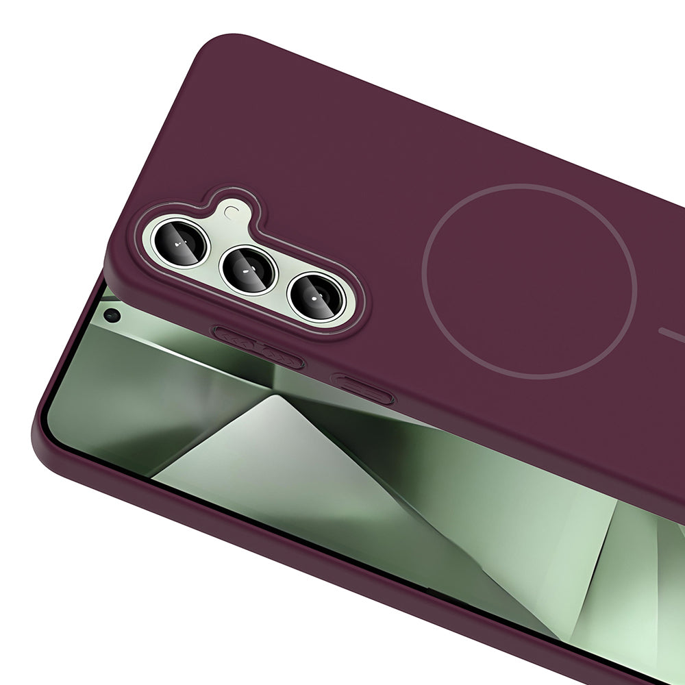 Galaxy S24 FE Kılıf M-safe Şarj Özellikli Zore Ruby Sert Kılıf