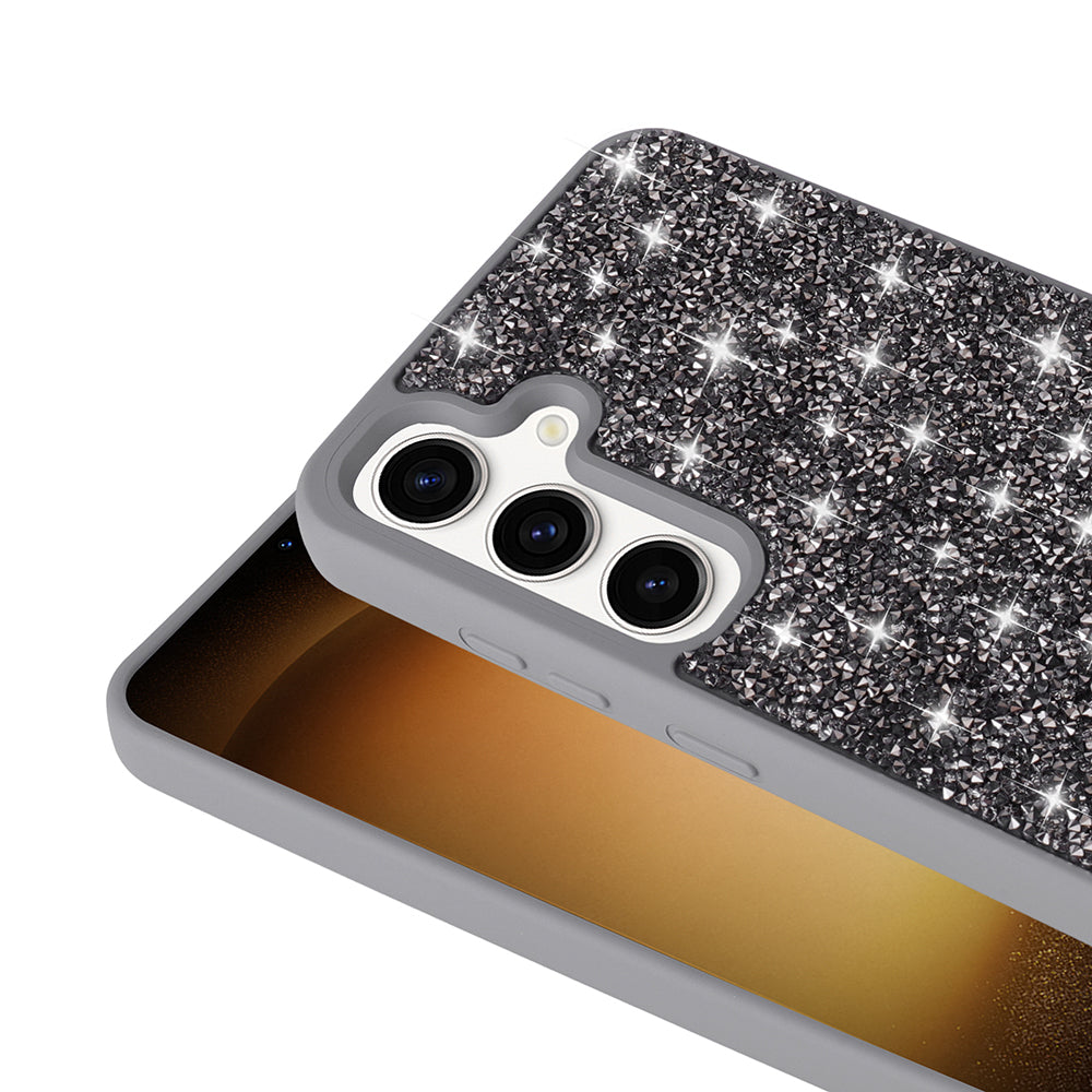 Galaxy S24 FE Kılıf Parlak Taşlı Tasarım Zore Pırlanta Kılıf