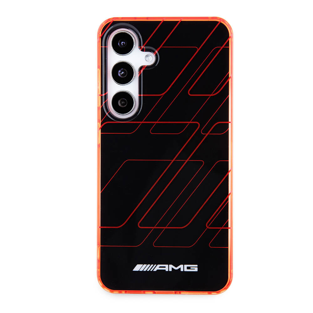 Galaxy S24 Kılıf AMG orijinal Lisanslı Çift Katmanlı Dörtgen Desenli Kılıf