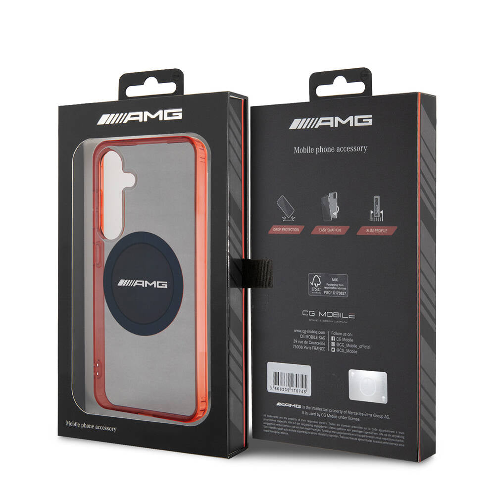 Galaxy S24 Kılıf AMG orijinal Lisanslı M-safe Şarj Özellikli Transparan Timeless Kılıf