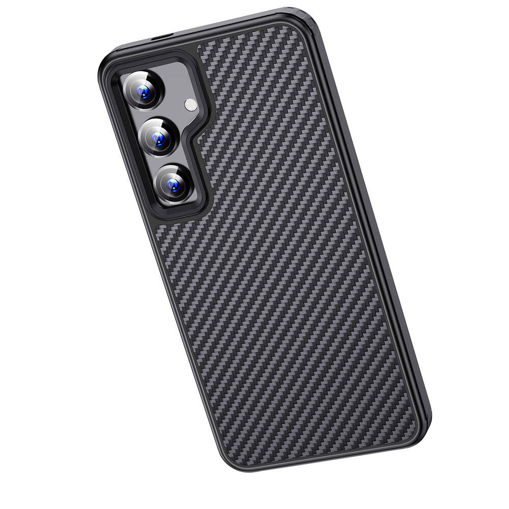 Galaxy S24 Kılıf Aramid Karbon Fiber M-safe Özellikli Wlons Radison Kılıf