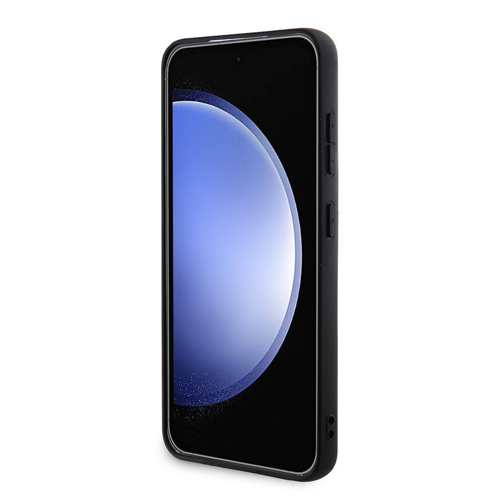 Galaxy S24 Kılıf Guess Orijinal Lisanslı M-safe Şarj Özellikli PU Halkalı 4G Desenli Yazı Logolu Kılıf