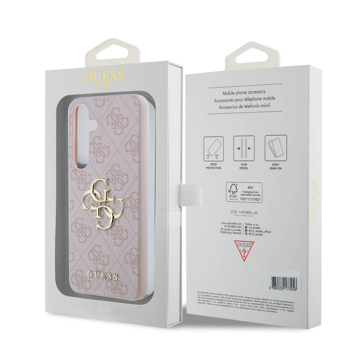 Galaxy S24 Kılıf Guess Orijinal Lisanslı PU Deri Yazı ve 4G Metal Logolu Desenli Kılıf