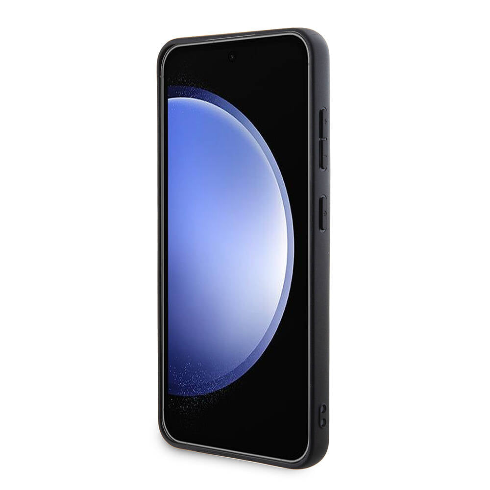 Galaxy S24 Kılıf Guess Orijinal Lisanslı PU Üçgen Logo 4G Desenli Kılıf