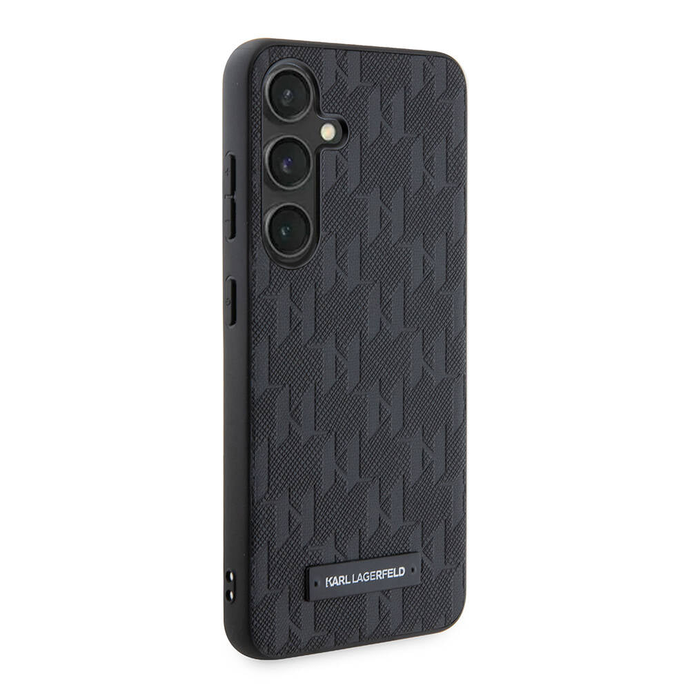 Galaxy S24 Kılıf Karl Lagerfeld Orijinal Lisanslı Saffiano Monogram Metal Logo Kılıf