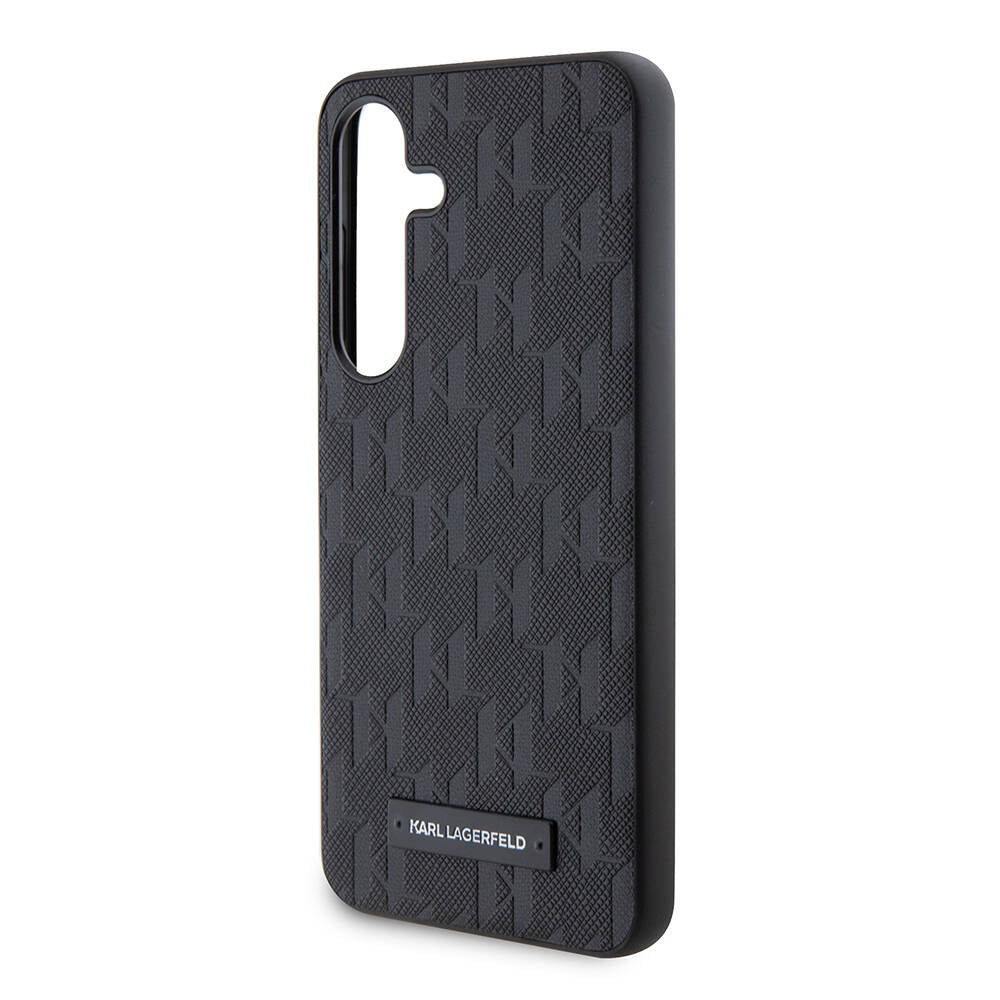 Galaxy S24 Kılıf Karl Lagerfeld Orijinal Lisanslı Saffiano Monogram Metal Logo Kılıf