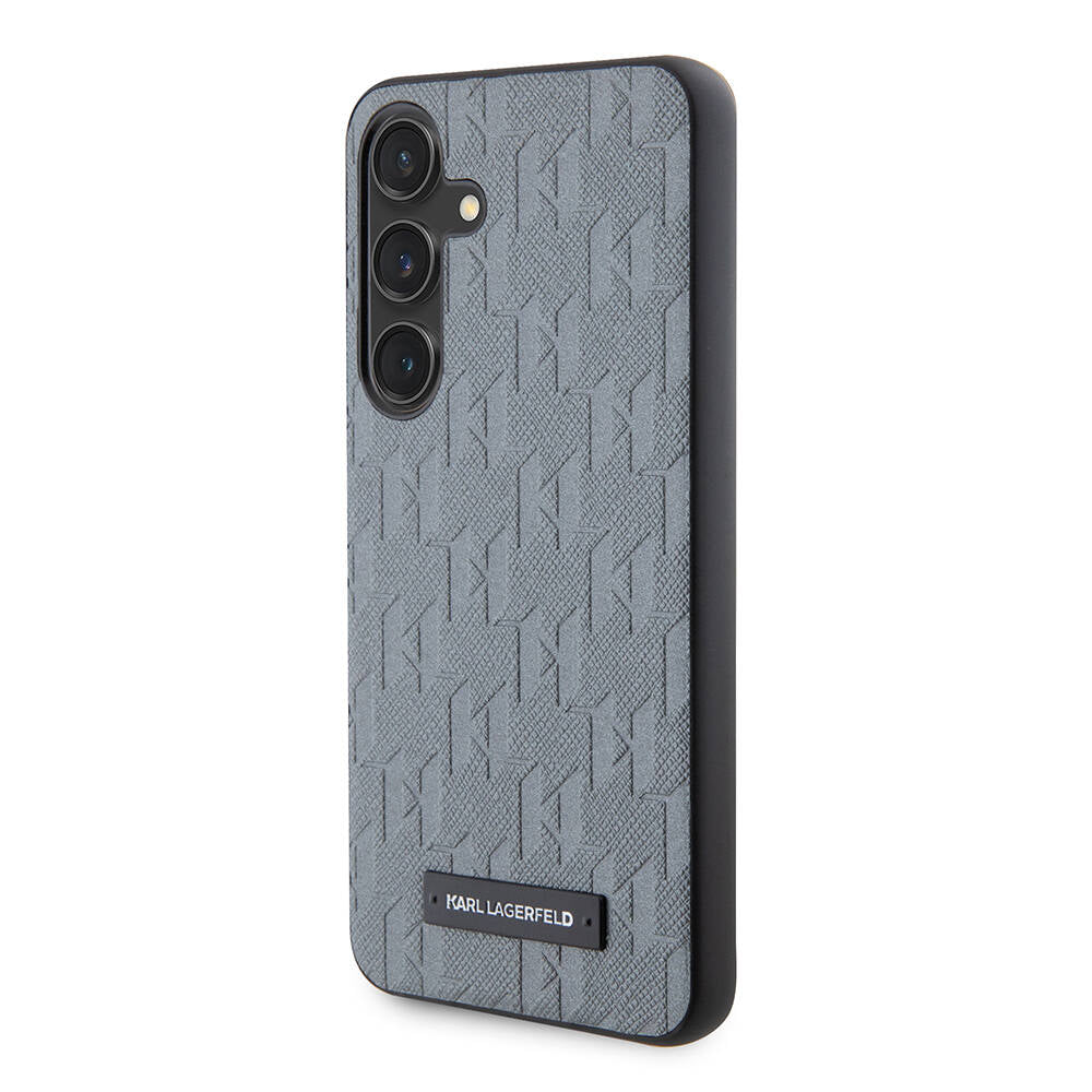 Galaxy S24 Kılıf Karl Lagerfeld Orijinal Lisanslı Saffiano Monogram Metal Logo Kılıf