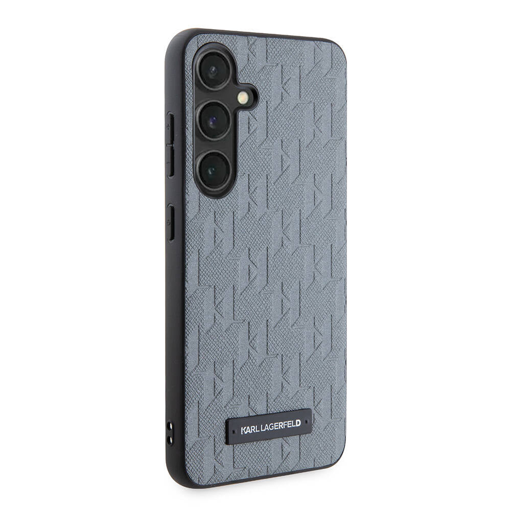 Galaxy S24 Kılıf Karl Lagerfeld Orijinal Lisanslı Saffiano Monogram Metal Logo Kılıf