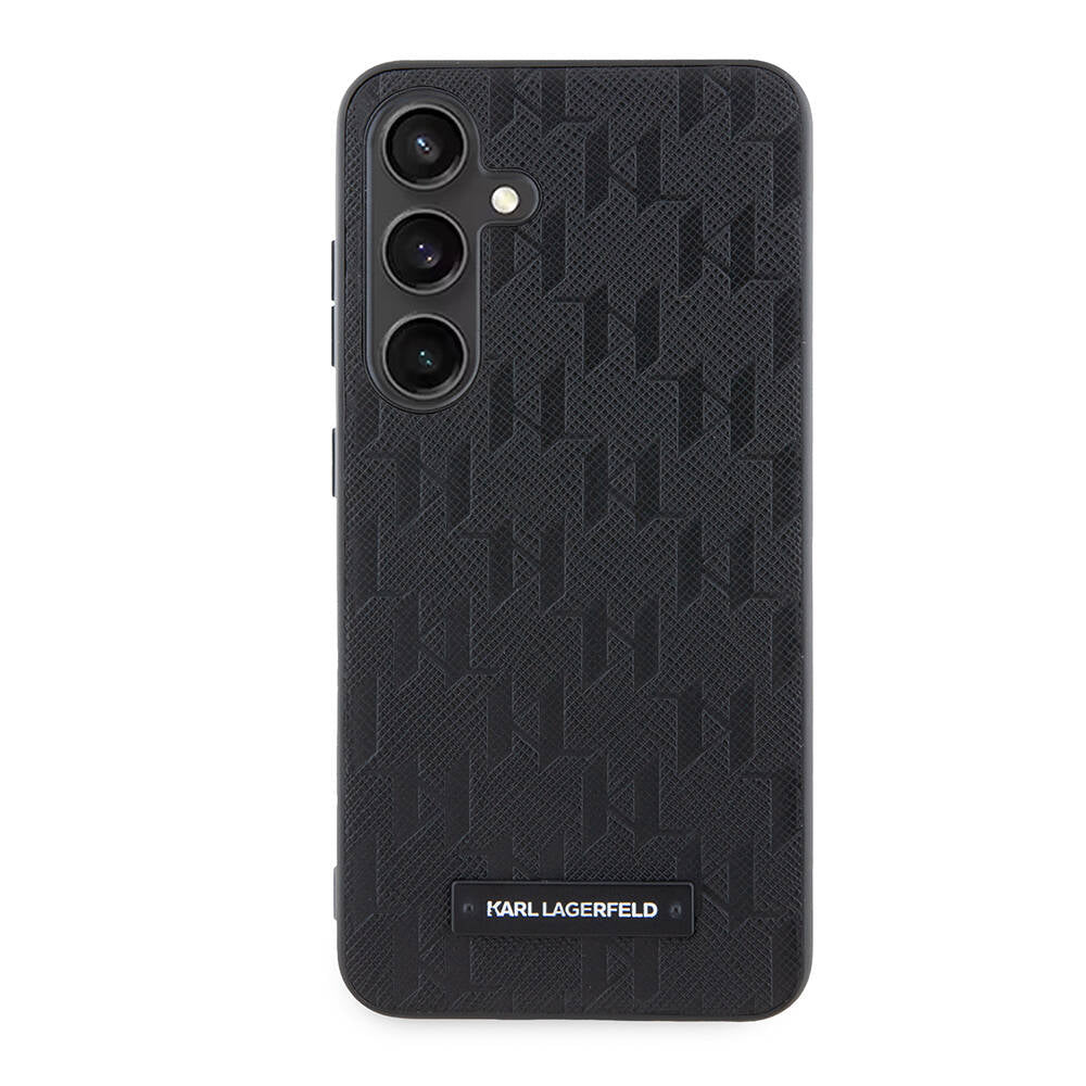Galaxy S24 Kılıf Karl Lagerfeld orijinal Lisanslı Saffiano Monogram Metal Logo Kılıf