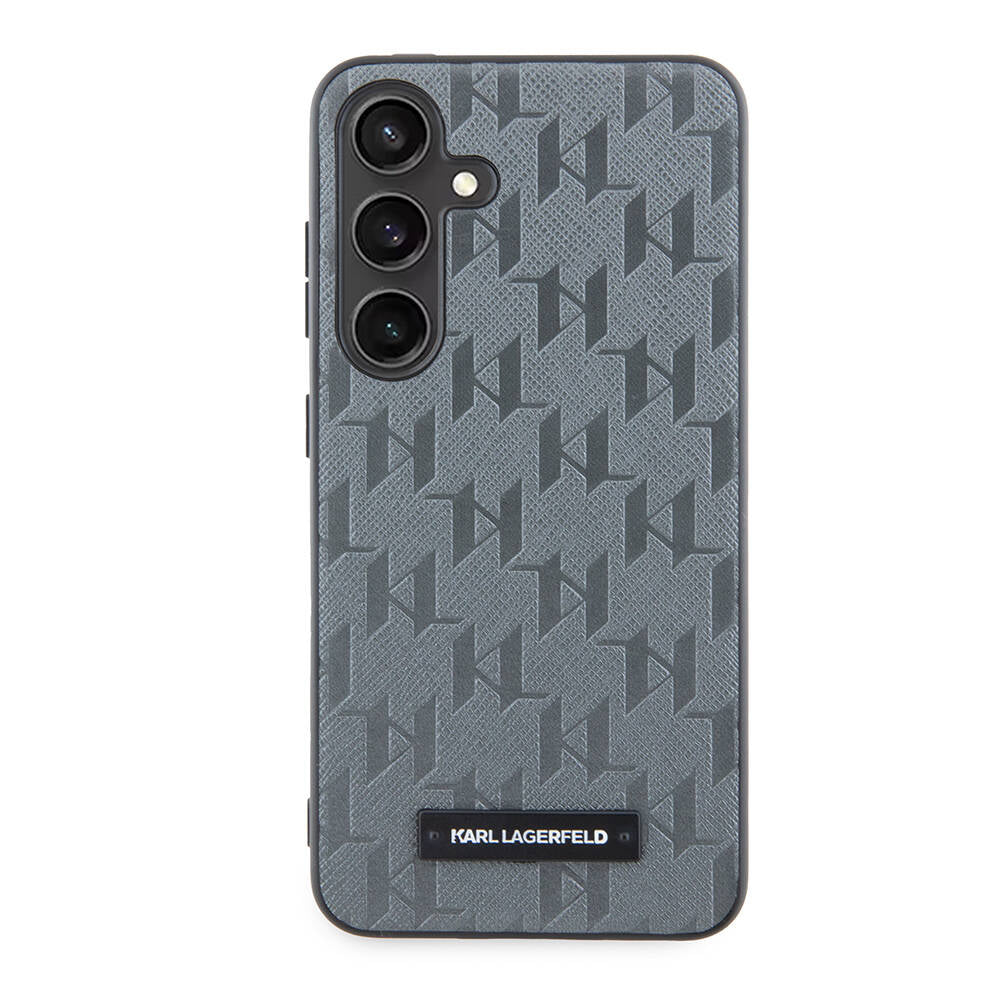 Galaxy S24 Kılıf Karl Lagerfeld orijinal Lisanslı Saffiano Monogram Metal Logo Kılıf