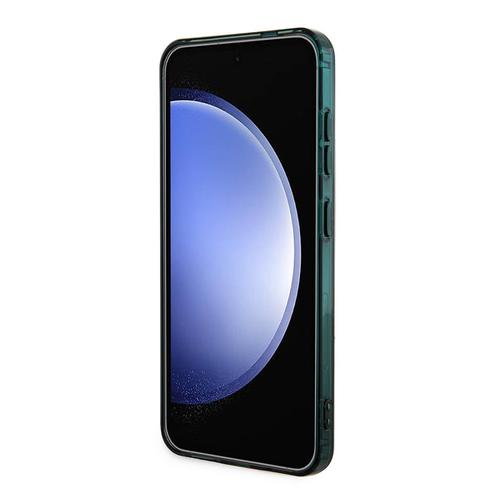 Galaxy S24 Kılıf Lacoste Orijinal Lisanslı M-safe Şarj Özellikli Çift Katmanlı Timsah Logolu Blend Monogram Kılıf