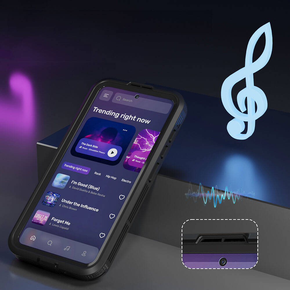 Galaxy S24 Kılıf M-safe Şarj Özellikli 1-1 Su Geçirmez Kılıf