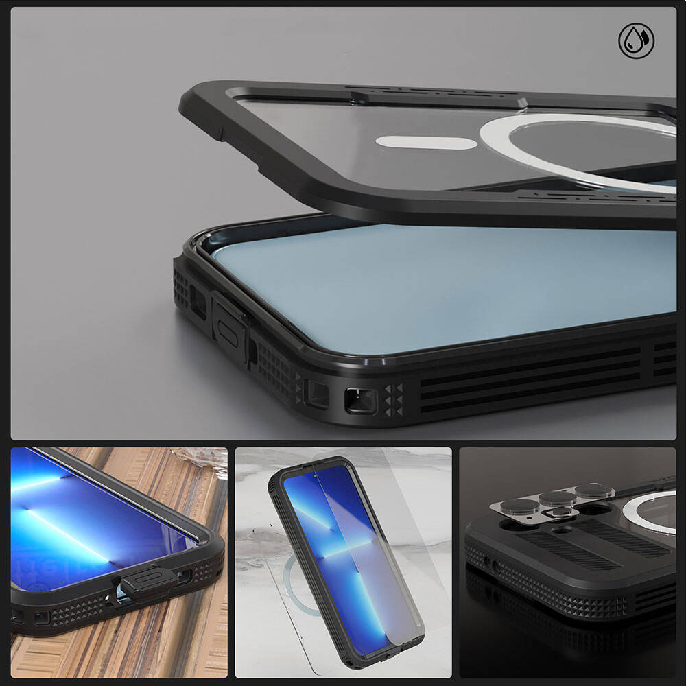 Galaxy S24 Kılıf M-safe Şarj Özellikli 1-1 Su Geçirmez Kılıf