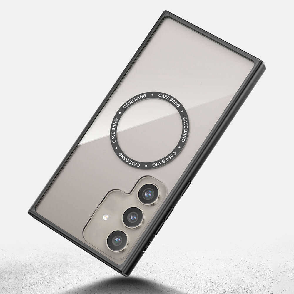 Galaxy S24 Kılıf M-safe Şarj Özellikli Casebang Body Frame Kılıf