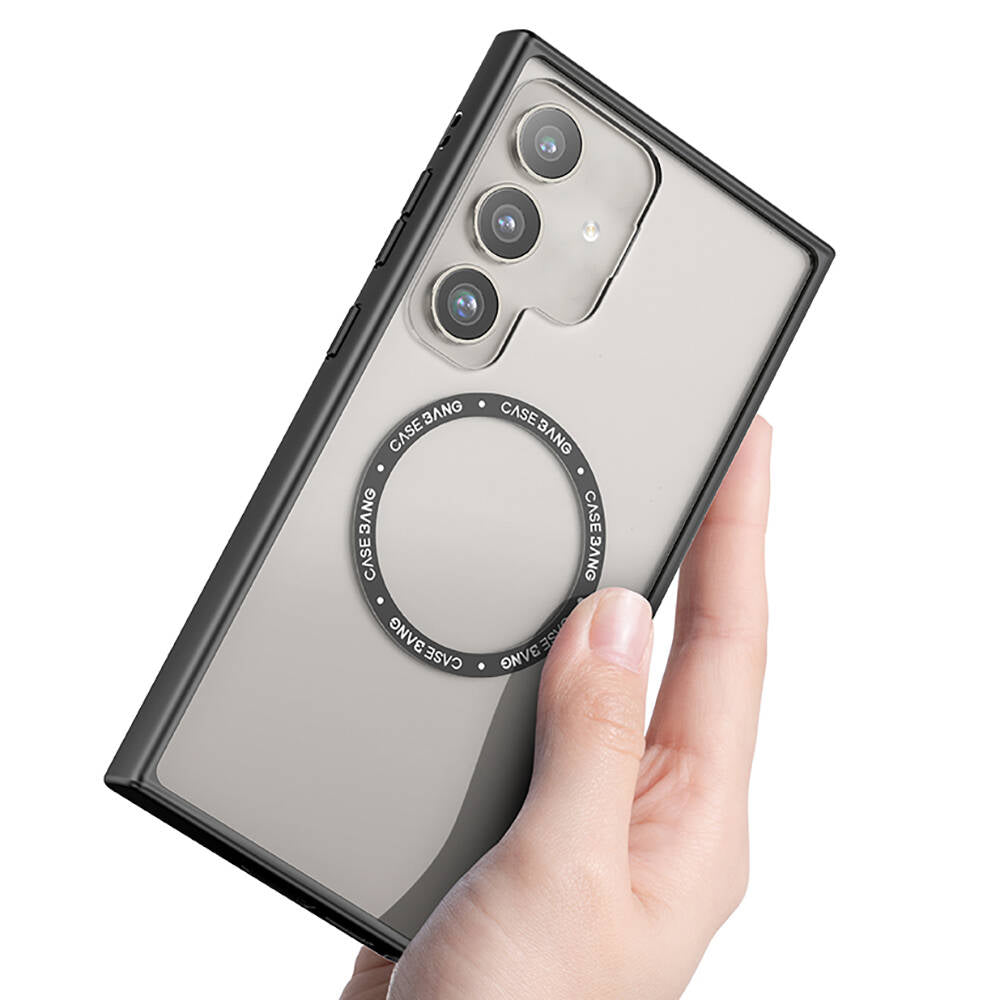 Galaxy S24 Kılıf M-safe Şarj Özellikli Casebang Body Frame Kılıf