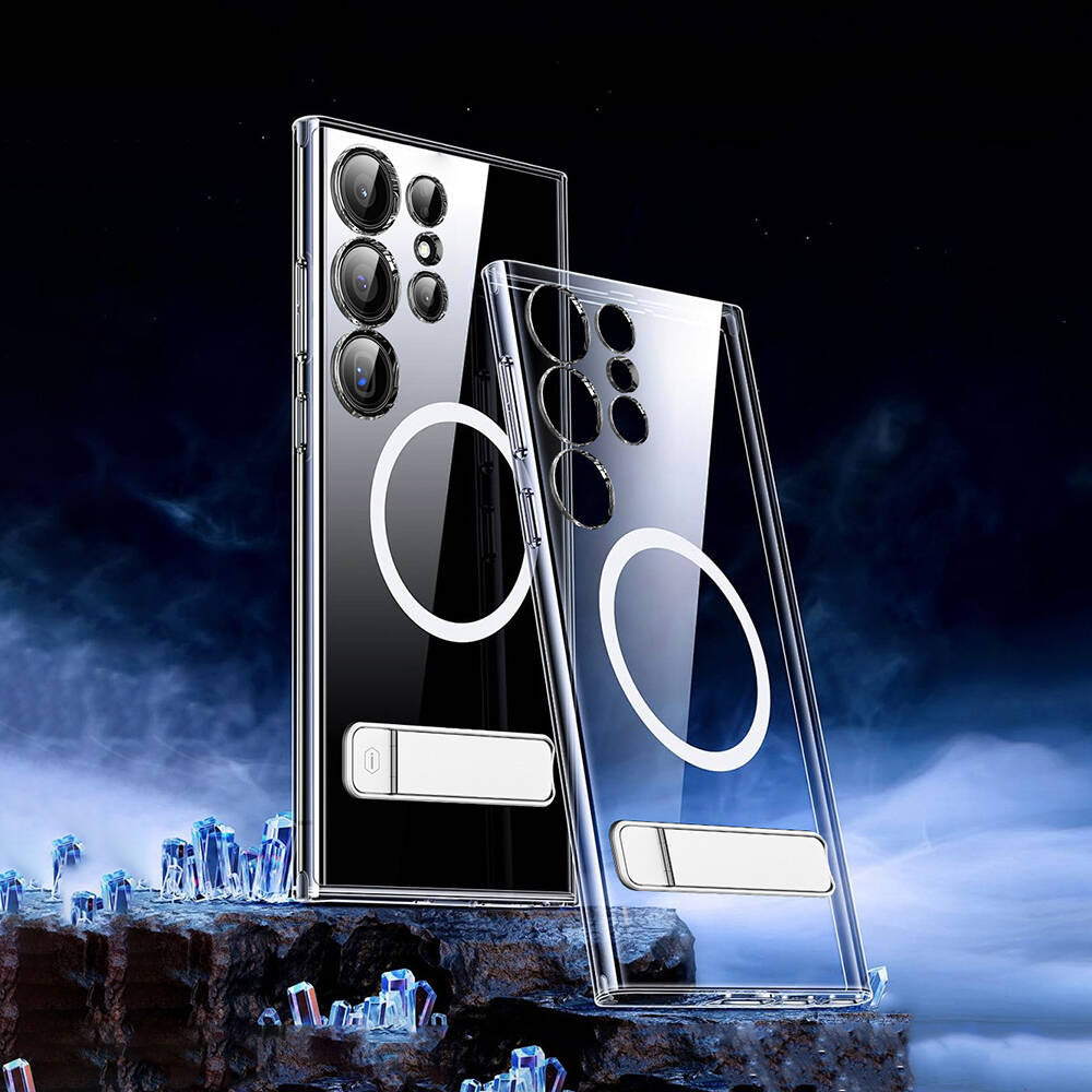 Galaxy S24 Kılıf M-safe Şarj Özellikli Kamera Korumalı Standlı Wiwu KCC-025 Aurora Serisi Kılıf