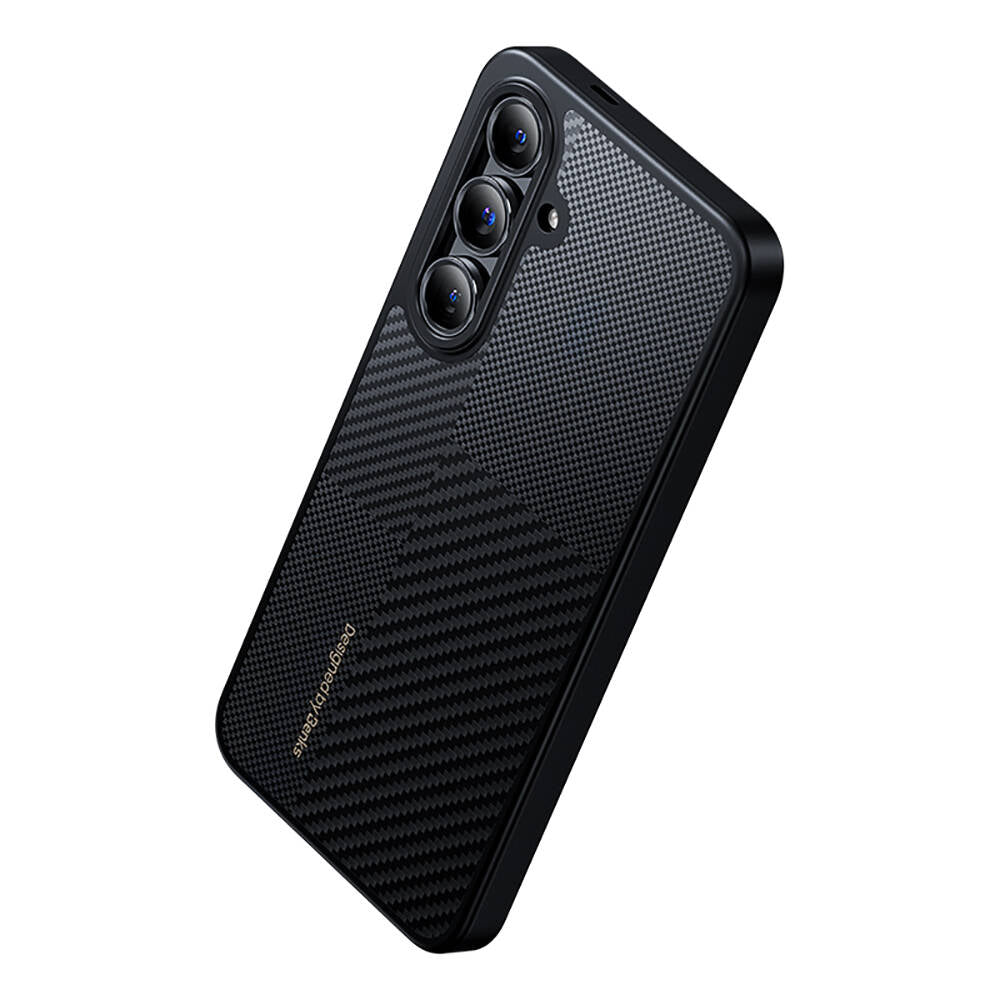 Galaxy S24 Kılıf M-safe Şarj Özellikli Karbon Fiber Benks Montage Hybrid ArmorPro Kevlar Kılıf