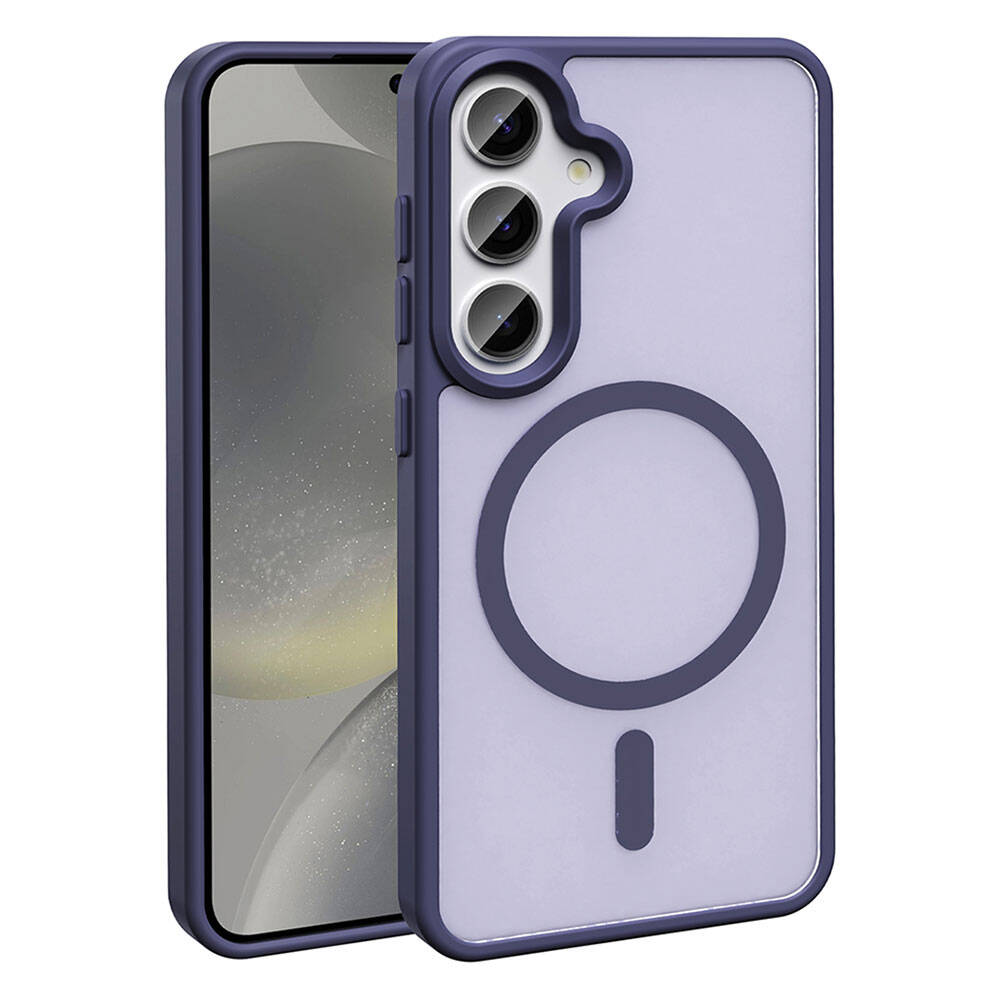 Galaxy S24 Kılıf M-safe Şarj Özellikli Mat Arka Yüzey Zore Sio Kılıf