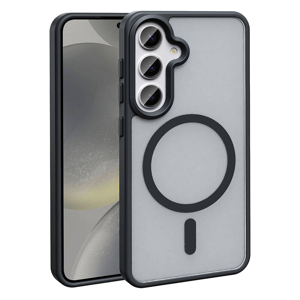 Galaxy S24 Kılıf M-safe Şarj Özellikli Mat Arka Yüzey Zore Sio Kılıf