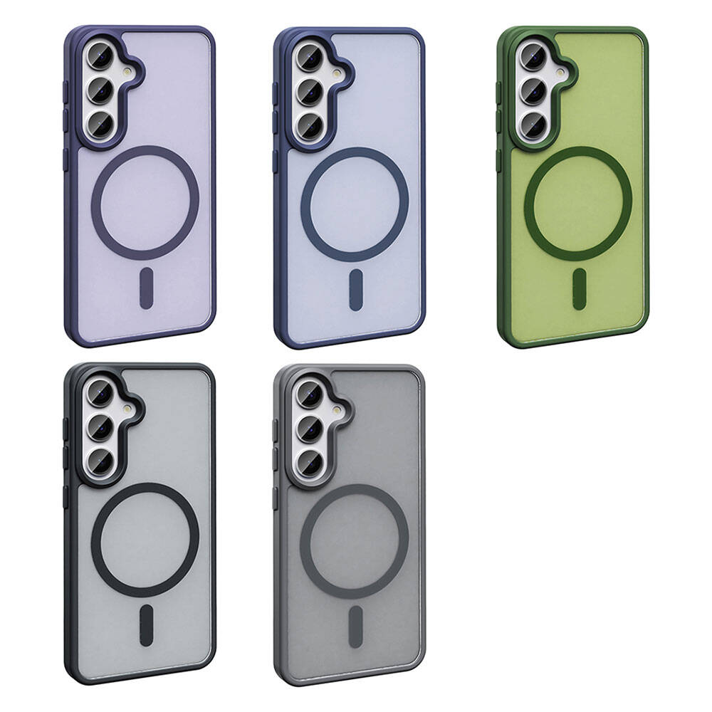 Galaxy S24 Kılıf M-safe Şarj Özellikli Mat Arka Yüzey Zore Sio Kılıf