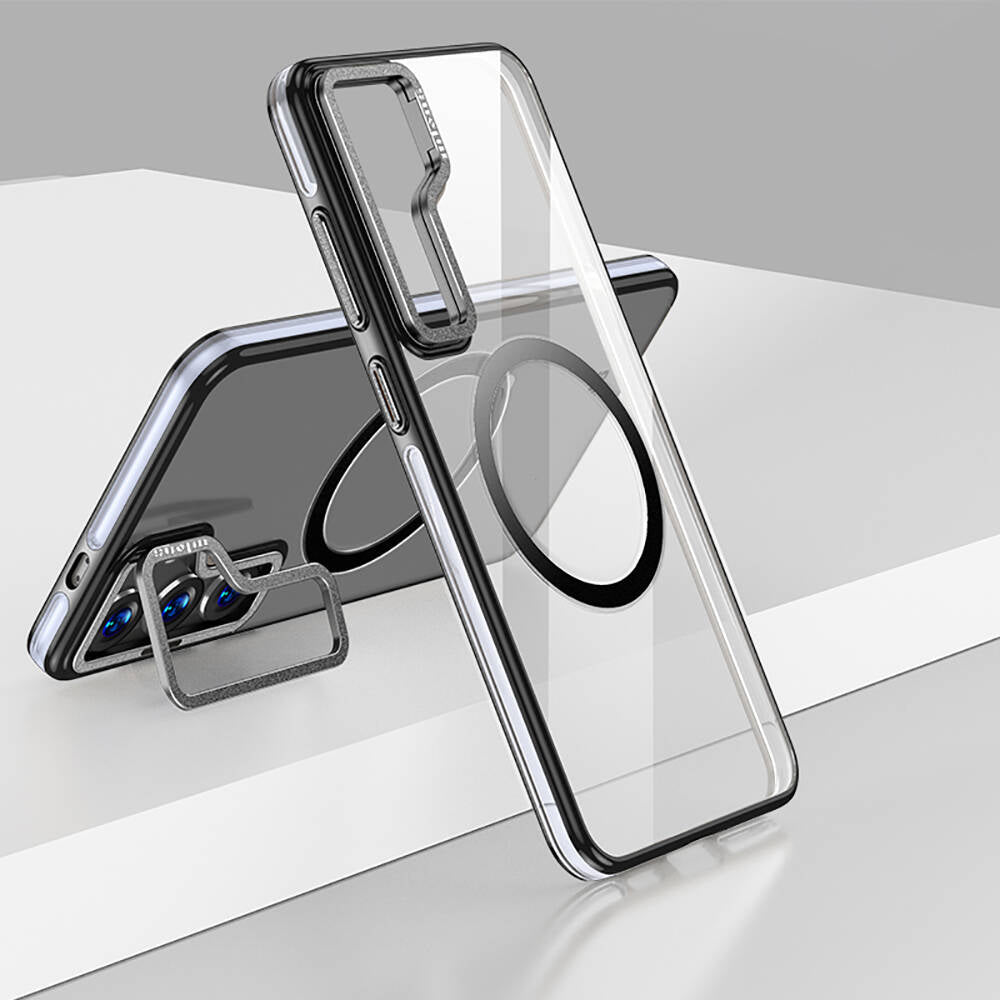 Galaxy S24 Kılıf M-safe Şarj Özellikli Wlons Standlı Efsane Kılıf