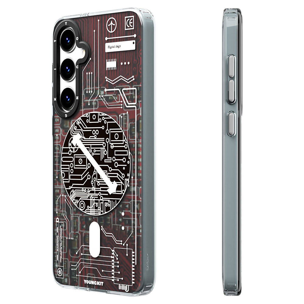 Galaxy S24 Kılıf M-safe Şarj Özellikli YoungKit Technology Serisi Kılıf