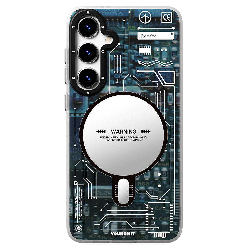 Galaxy S24 Kılıf M-safe Şarj Özellikli YoungKit Technology Serisi Kılıf