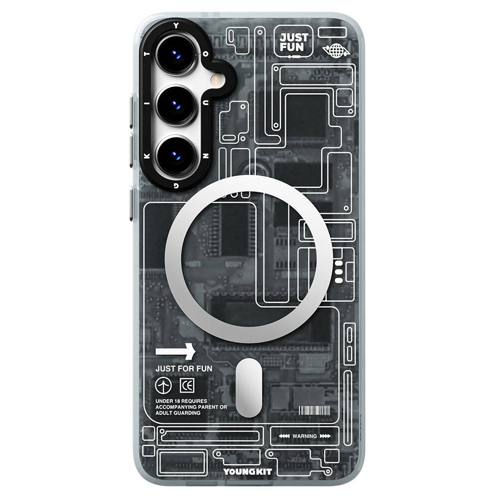 Galaxy S24 Kılıf M-safe Şarj Özellikli YoungKit Technology Serisi Kılıf
